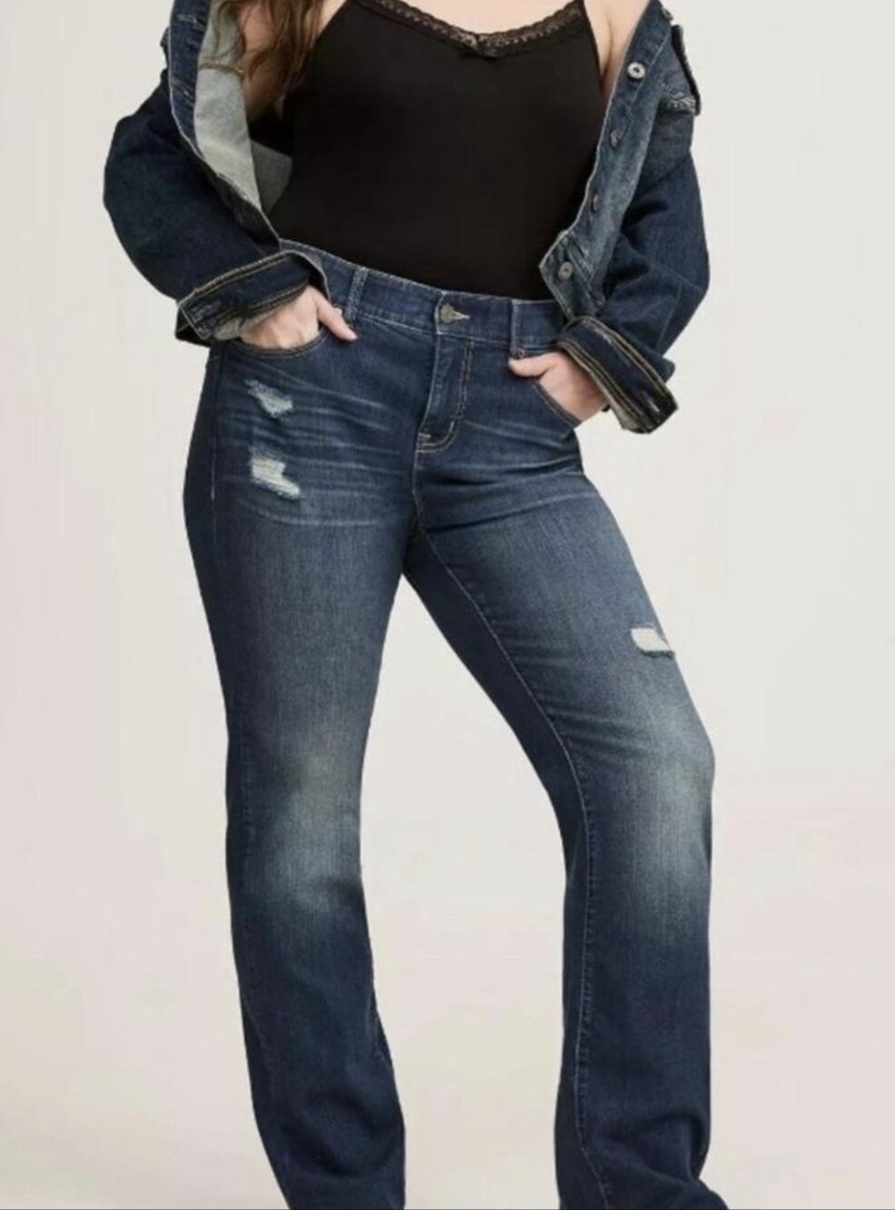 Torrid Bombshell High Rise Straight Jeans 12 Short